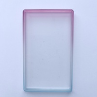 Coque de protection rigide transparente en TPU JO-TC-09 avec cadre à paillettes fines dégradées / avec plaque en PC