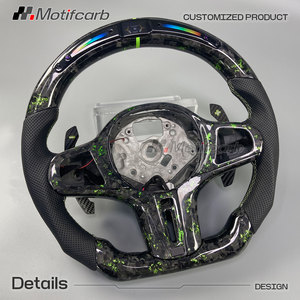 Volante LED de fibra de carbono forjado verde personalizado para BMW Serie 3 5 G20 G30 X3 X4 X5 M3 M4 M5 G20 G30 330i 440i 530i 540i - Product Image 3