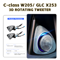 Speaker Tweeter LED 3D Rotating Mewah 64 Warna untuk Mercedes-Benz W205 C300 GLC300 X253
