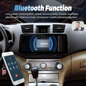 Lecteur vidéo de voiture Android 13 avec écran large de 12,3 pouces, autoradio stéréo pour Toyota Highlander 2007 - 2013, GPS, multimédia, Carplay, unité principale - Product Image 5