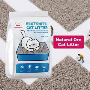 Arena para Gatos de Bentonita Triturada al por Mayor de Fábrica, Etiqueta Blanca OEM, Bajo MOQ, Sin Polvo, Aglomerante, Suministro a Granel - Product Image 1