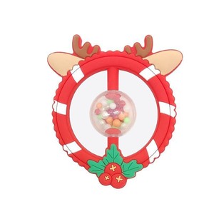 Food Grade Silicone Baby Rattle Teether <b>Ring</b> BPA Free Toddler <b>Kids</b> 0-1 Year Teething Chew Toy Infant Soothing Gift - Product Image 5