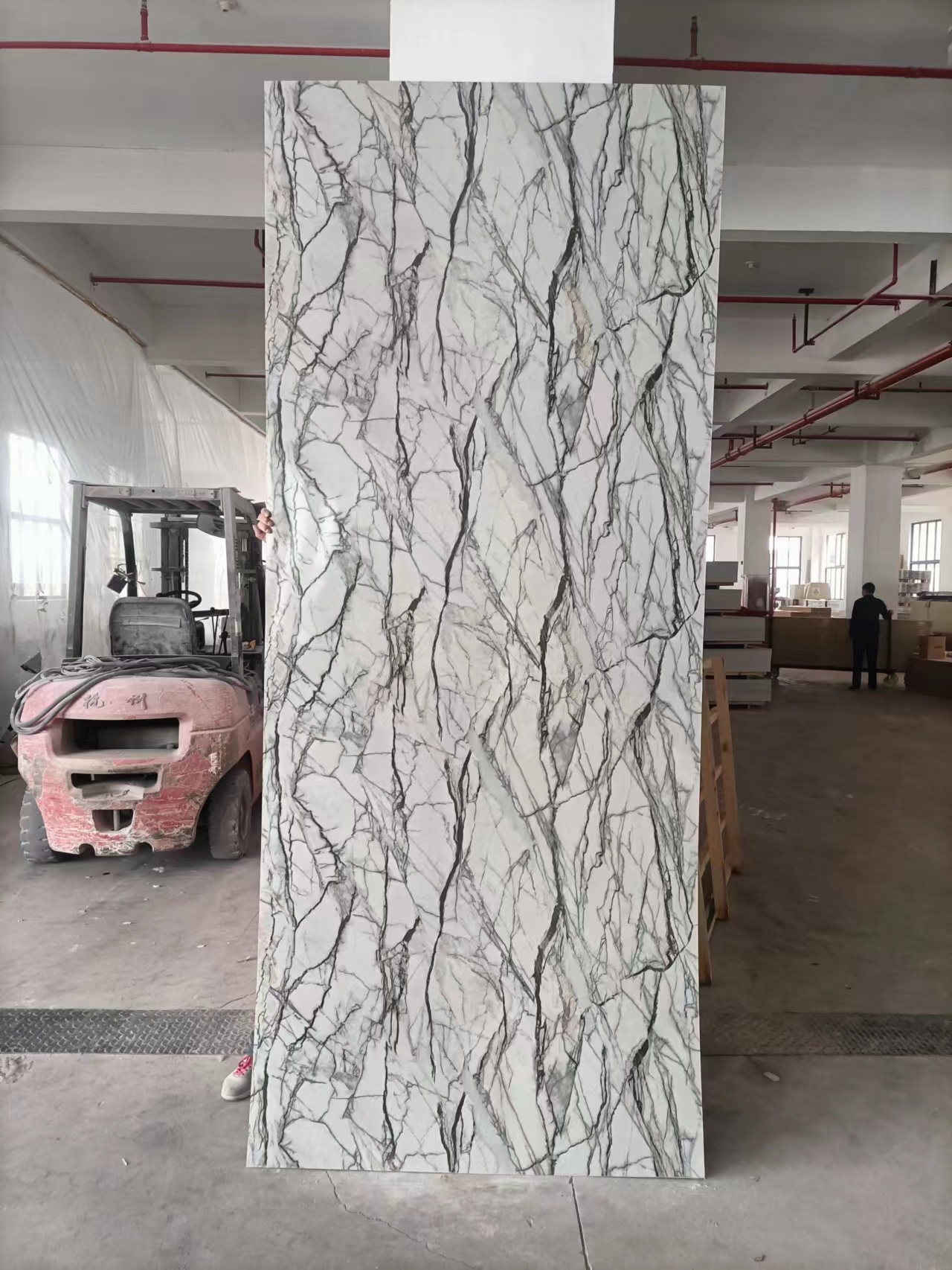 1220x2800mm PVC Marble Sheet Interior Decorative High Glossy For Bathroom