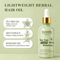 Minyak Rambut Harian Tea Tree Rosemary Mint Anti Ketombe Perawatan Kulit Kepala Melembapkan Mengontrol Rambut Kusut Menghilangkan Frizz Grosir OEM