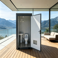 Kabin Toilet Portabel Prefab Harga Terjangkau, Rumah Kecil, Kamar Mandi, Tempat Mandi Camping, Toilet Jongkok, Kamar Mandi Mobile