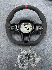 Volant en fibre de carbone CS M4 modifié en forme de D pour un style sportif de luxe, matériau en cuir, compatible avec les modèles F20 F30 F15 F16 F02, adapté au volant M3 - Product Image 6