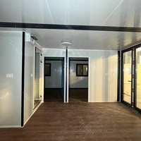 Maison préfabriquée modulable en panneaux sandwich, conteneur extensible, maisonnette avec cuisine et salle de bain