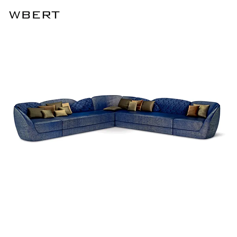 Wbert Custom Moderne Luxe Woonkamer Sofa Set Zachte Lederen Stof Voor Lobby Slaapkamer Recreatie Hotel Engineering Meubelen