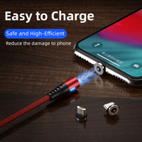 Accesorios para Teléfono, Cable Magnético 3 en 1 Compatible con Micro USB/Tipo-C/i-Product, Cable USB Magnético de Carga para Teléfono de 3.3 pies y 6.6 pies