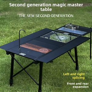 Taimi Second Magic Modern Outdoor Extendable Folding <b>Table</b> Portable Single Camping <b>Table</b> Aluminum Rectangular Leg Base WK0402 Ou - Product Image 5