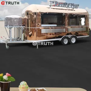 Coffee Trailer TRUTH Full Kitchen Equipments Cart Ice Cream Airstream Street Bbq Food Trailer Truck For Sale In Usa