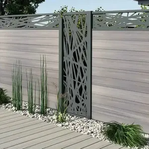 Binario in alluminio da giardino e per il tempo libero e doghe in WPC per recinzione composita