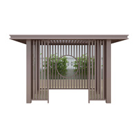 Pergola extérieure de style chinois Villa pergola tubulaire carrée pour cour extérieure