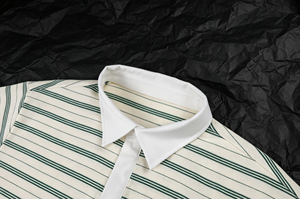 Camiseta Polo Personalizada a Rayas Verdes <span class=keywords><strong>Crema</strong></span> para Hombre, Cuello Blanco, Manga Corta, Casual, al por Mayor - Product Image 3