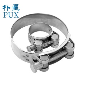 Abrazadera de manguera de potencia galvanizada 2024 <span class=keywords><strong>PUX</strong></span> W1/W2/W4/abrazadera de manguera de servicio pesado de aro de garganta fuerte - Product Image 2