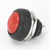 PBS-33B petits interrupteurs à bouton-poussoir momentané OFF-(ON) en plastique coloré SPST à 2 broches rondes de 12MM avec rouge vert jaune bleu