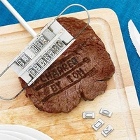 BBQ personnalisé marque fer métal viande Barbecue Steak griller noms presse outil interchangeable lettres bois pour usage domestique cuisine
