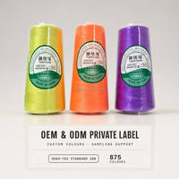 Fil à broder acrylique uni 24S 2 brins 875 couleurs 3000 yards pour broderie machine Vente en gros usine