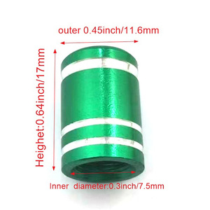 Tapa de válvula redonda de doble ranura con cabeza plana, 11x17mm, aleación de aluminio, Universal para coches, motocicletas, bicicletas - Product Image 5
