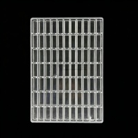 Plateau de rangement personnalisé en plastique PET transparent thermoformé pour composants électroniques ronds, piles bouton, accessoires de quincaillerie