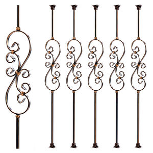 מודרני מברזל מברזל קישוטי מרפסת ברזל פופולרי עיצוב נירוסטה צבע שחור - Product Image 3