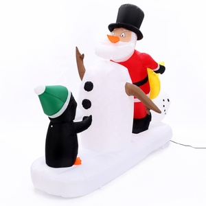 Noël Gonflable LED Éclairé Gingerbread Man Blow Up Xmas Party Intérieur Extérieur Cour Pelouse Jardin Décoration - Product Image 5