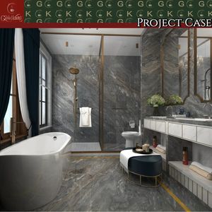 Dalles de salle de bain GOLDKING Palissandro Blue découpées sur mesure pour revêtement mural de <span class=keywords><strong>douche</strong></span> et de vasque – Approvisionnement complet pour projets hôteliers de luxe - Product Image 3