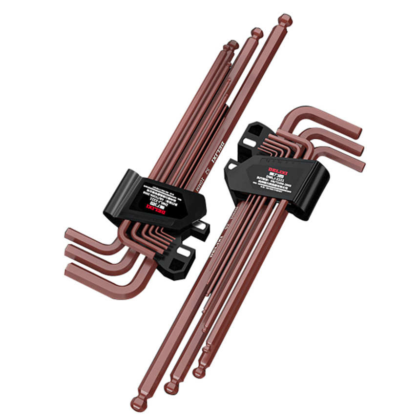 9pcs Chrome Extra Long Ball Point Customized Special Alloy Steel Allen Torx Hex Key Wrench