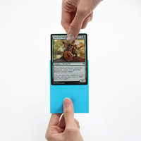 Protège-cartes de jeu en plastique transparents, couleur unie, finition mate sable fin, en gros, en stock ; Yu-Gi-Oh colorés