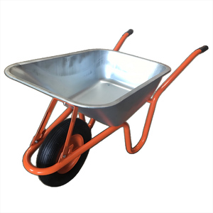 Carretilla de Jardín Galvanizada OEM WB6414L de 85L, Carretilla de Construcción con Rueda Neumática 4.00-8 - Product Image 1