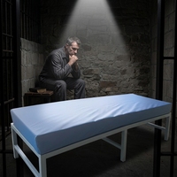 Matelas de prison ignifuge et imperméable, emballé sous vide et enroulé