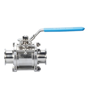 Válvula de Bola Industrial Hidráulica CF8 Cf8m de Acero Inoxidable Sanitario de 3 Piezas (3PC) para Alimentos y Bebidas - Product Image 2