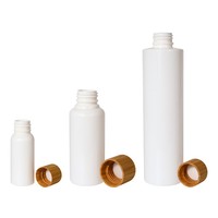 Botol PLA buram 30mL, 150mL 250mL, botol Toner Perawatan Kulit dengan sekrup tutup bambu untuk air wajah esensi