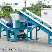 Petite machine à broyer à double arbre, haute capacité, broie le plastique et les canettes en fer