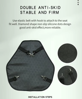 Coussin de siège de moto gonflable 3D imperméable en TPU/PU pour moto - Marque WUPP