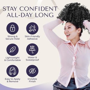 Cinta Adhesiva Profesional para Pelucas, Cinta de Doble Cara para Reemplazo de Cabello, Sistemas y Piezas Capilares, Solución de Fijación Invisible de Alta Resistencia - Product Image 4