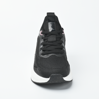 Chaussures de course décontractées pour hommes avec amorti, empeigne en cuir respirant et bout ouvert