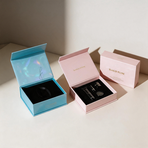 Boîte cadeau en carton avec couvercle magnétique, impression UV personnalisée, logo, ensemble cosmétique de luxe, crème pour le visage, emballage de beauté, avec EVA - Product Image 1