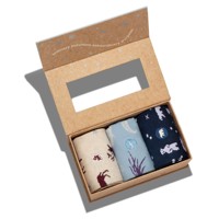Boîte d'emballage en papier écologique vide pour chaussettes, boîte d'emballage personnalisée pour chaussettes de Noël, boîte à friandises pour chaussettes