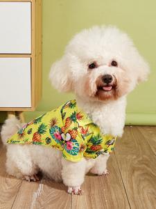 Summer Hawaiian Pineapple Beach Style Pet T-Shirt Popular Design with Different Patterns for Dogs Popular Pet <strong>Clothing</strong> - Product Image 6