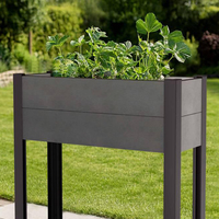 Jardinière surélevée en bois haut de gamme, pot de fleurs en bois, bac à fleurs pour extérieur