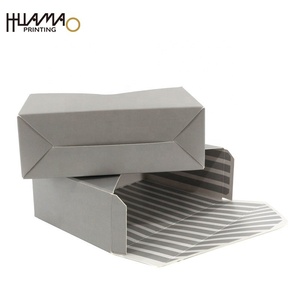 Vintage Striped <b>Envelope</b> Style Foldable paper Box Matte Finish Custom Logo Packaging For Wedding Invitation Handmade Postcard - Product Image 3