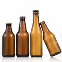 Toptan yüksek kalite 330ml 33cl amber cam şişeler 300ml siyah boş bira şişeleri bira