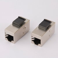 Acoplador en Línea de 180 Grados Cat5e/Cat6/Cat6a/Cat7/Cat8 para Telecomunicaciones, STP Rj45 Rj45, Keystone Blindado para Redes Ethernet