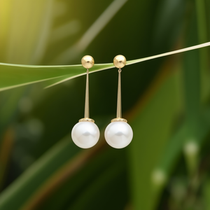 Boucles d'oreilles pendantes tendance en acier inoxydable 316L avec placage or PVD, durables et résistantes - Product Image 3