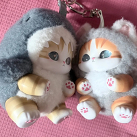 Porte-clés en peluche vinyle Chat Requin Mignon, rembourré en coton PP, style japonais, déguisement d'animal, cadeau pour sac, unisexe, à partir de 14 ans, décoration de fête