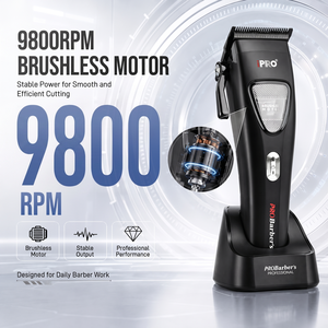 Cortadora de Cabello IPRO Profesional con Motor BLDC de Rotor Externo sin Escobillas de 9800 RPM, Kit de Recortadoras <span class=keywords><strong>para</strong></span> Barbería - Product Image 2