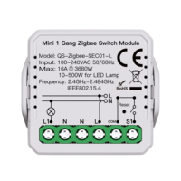 Relais à verrouillage magnétique universel à économie d'énergie, fil actif unique, Zigbee 3.0, 3680W, système de maison intelligente Tuya, interrupteur de commande sans fil