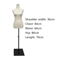 Mannequin de couture demi-corps féminin à broches pour drapage et modélisation de vêtements, modèle de couturière, usine de Guangzhou