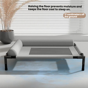Cama Elevada para Cães e Gatos, Cama para Animais de Estimação com Estrutura de Metal e Malha Respirável, À Prova de Umidade, Lavável, Suprimentos para Cães e Gatos para Todas as Estações - Product Image 4